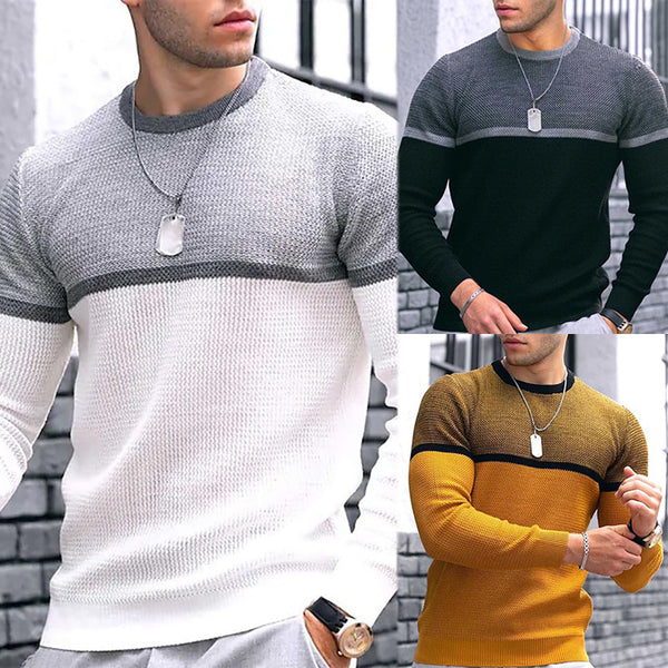 New Men's T-shirt Round Neck Casual Fashion Top Large