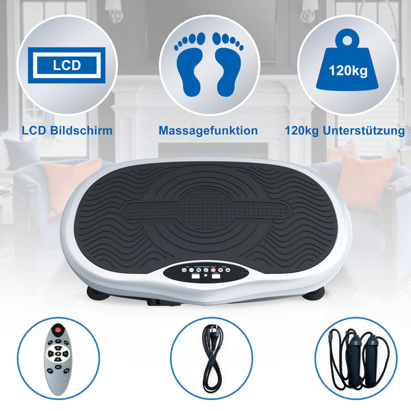 3D vibration plate with 3 modes and 60 speed levels.