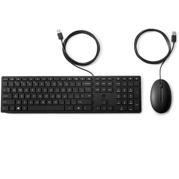 Keyboard and Mouse HP 9SR36AA#ABE Spanish Qwerty Black-0