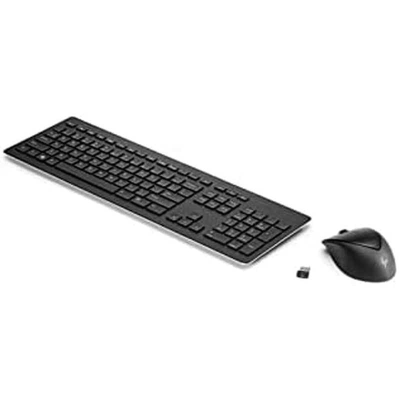 Keyboard and Mouse HP 950mk Black Spanish Qwerty-1