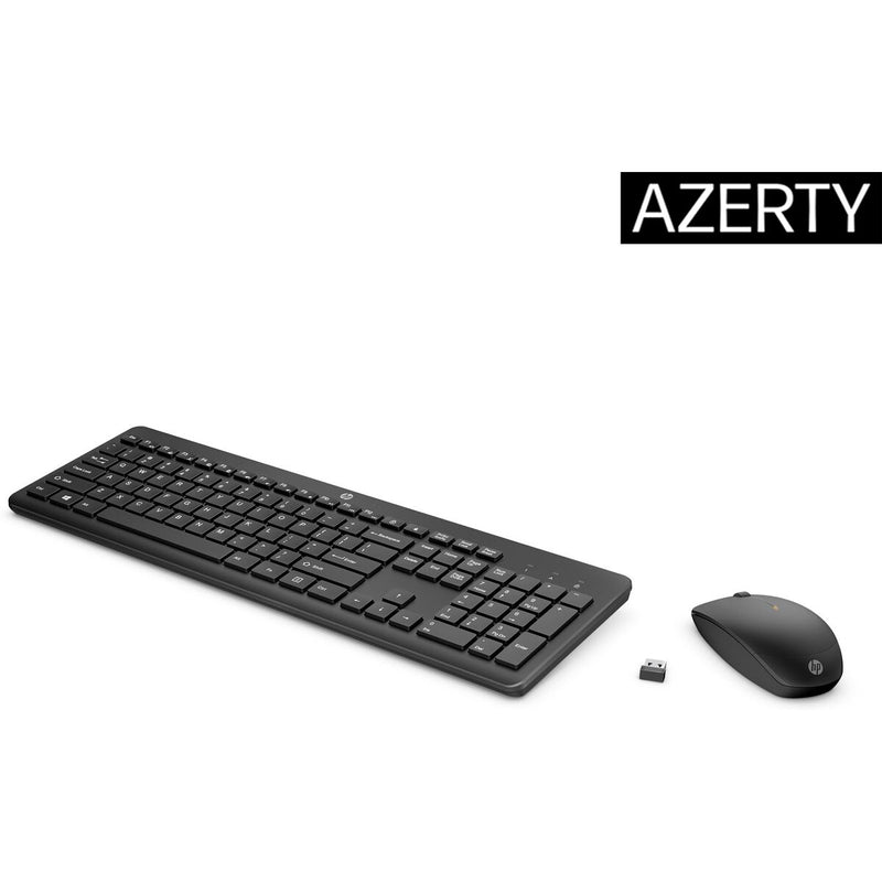 Keyboard and Mouse HP 3L1F0AA Azerty French White Black-0