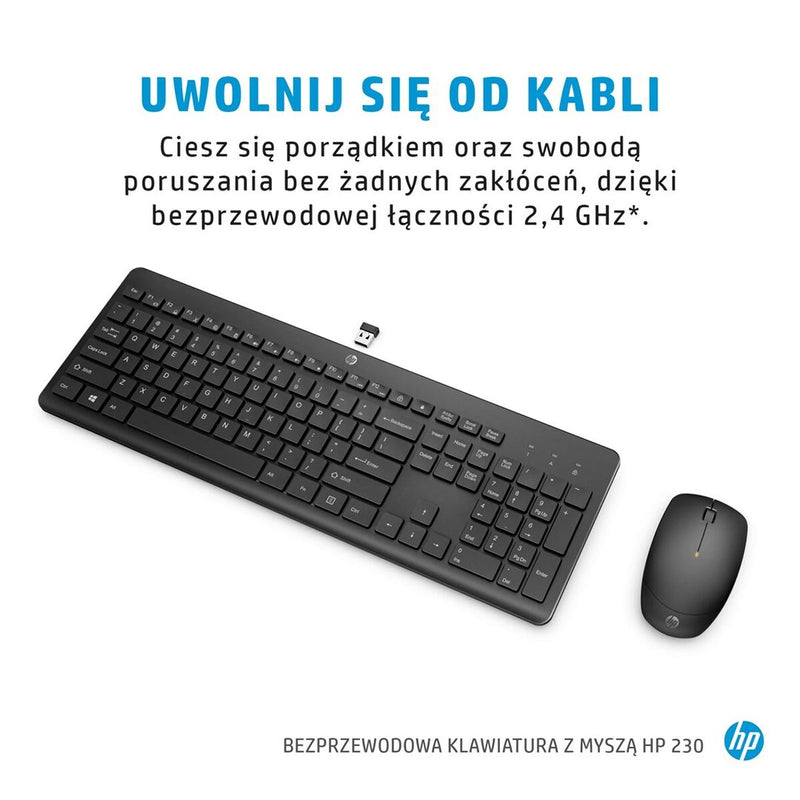 Keyboard and Mouse HP 3L1F0AA Azerty French White Black-4