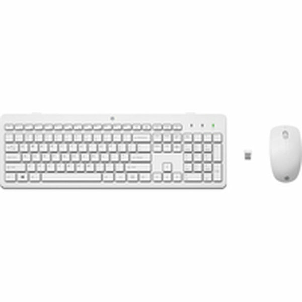 Keyboard HP 3L1F0AA White Spanish Qwerty-0