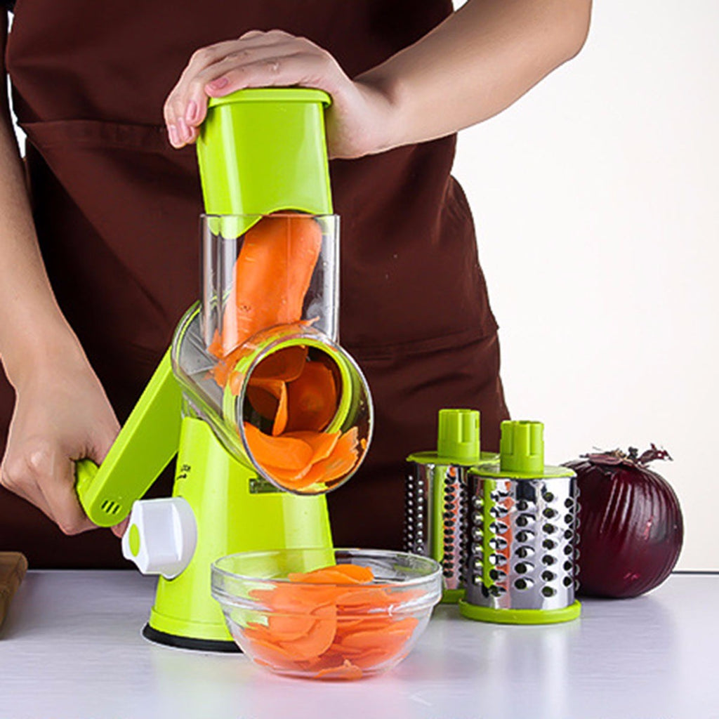 1pc Manual Rotary Cheese Grater With Handle Round Tabletop Drum Grater With  3 Interchangeable Stainless Steel Blades Easy To Use Fruit Nut And  Vegetable Grater Kitchen Gadgets, Shop The Latest Trends