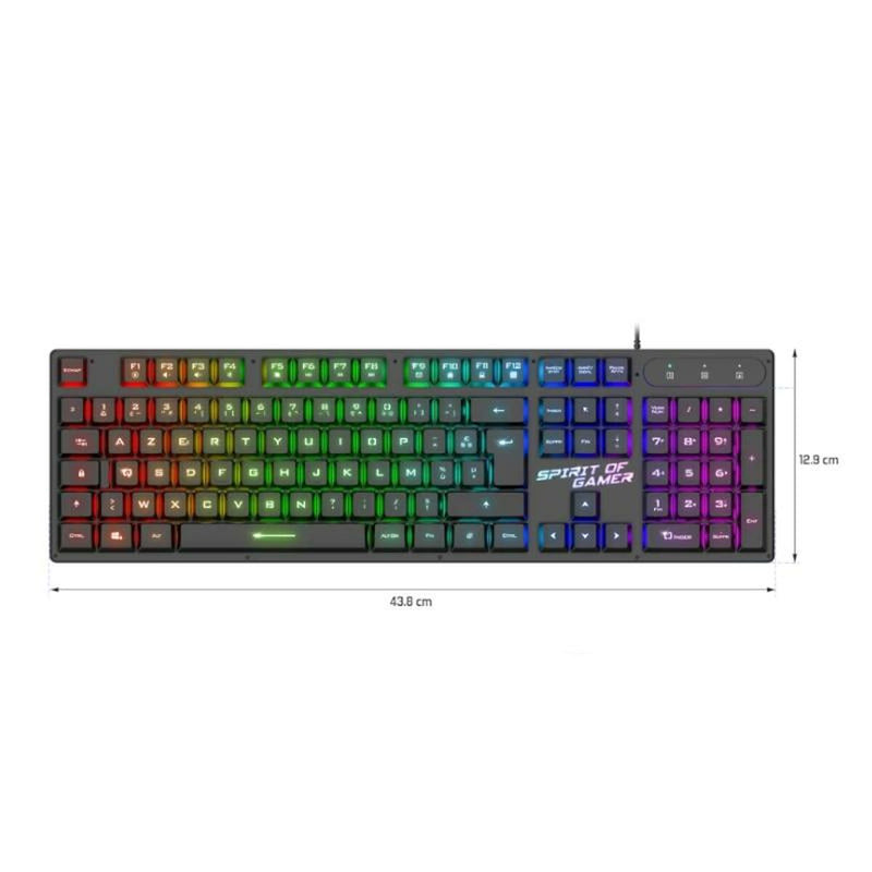 Keyboard Spirit of Gamer PRO-K1 Spanish Qwerty Black-2