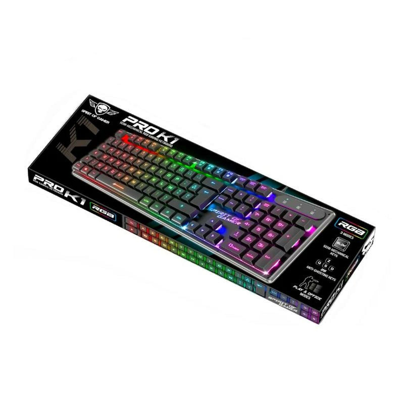 Keyboard Spirit of Gamer PRO-K1 Spanish Qwerty Black-1