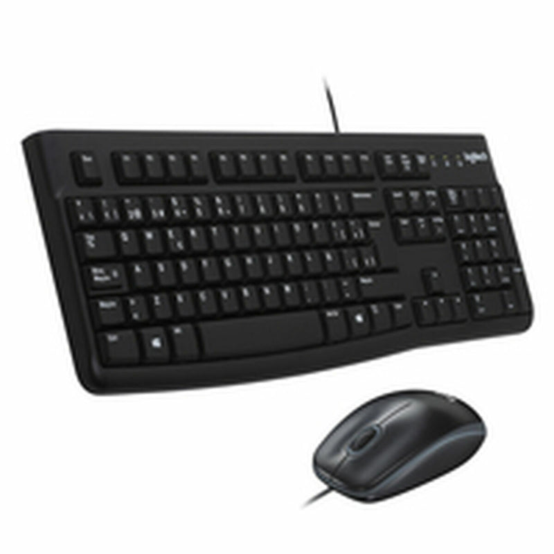 Keyboard and Mouse Logitech MK120 Black Spanish Qwerty-1