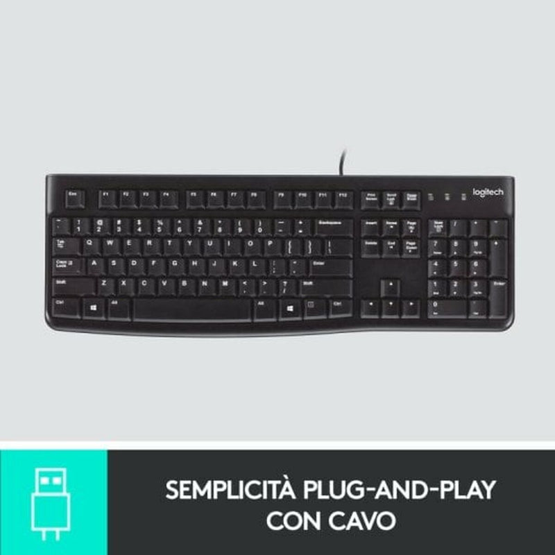 Keyboard Logitech Black Spanish Qwerty-5