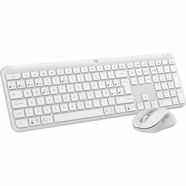 Keyboard Logitech White Spanish Qwerty QWERTY-0