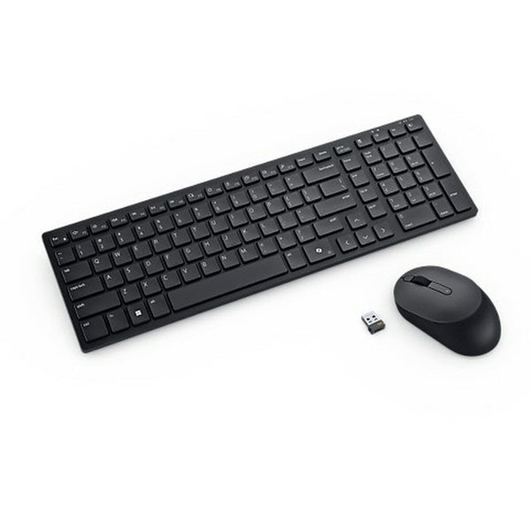 Keyboard and Mouse Dell KM555 Black QWERTY Qwerty US-0