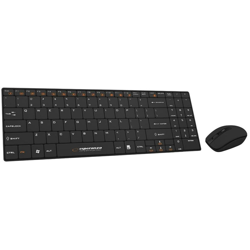 Keyboard and Mouse Esperanza EK122K Black QWERTY-0