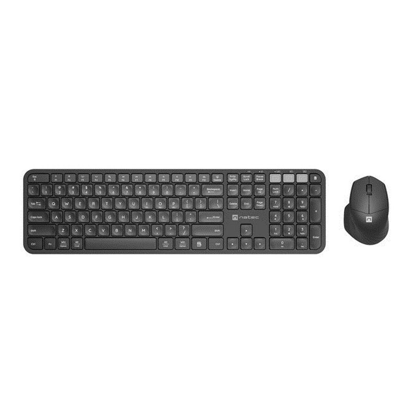 Keyboard and Mouse Natec NKL-1998 Qwerty US Black-0