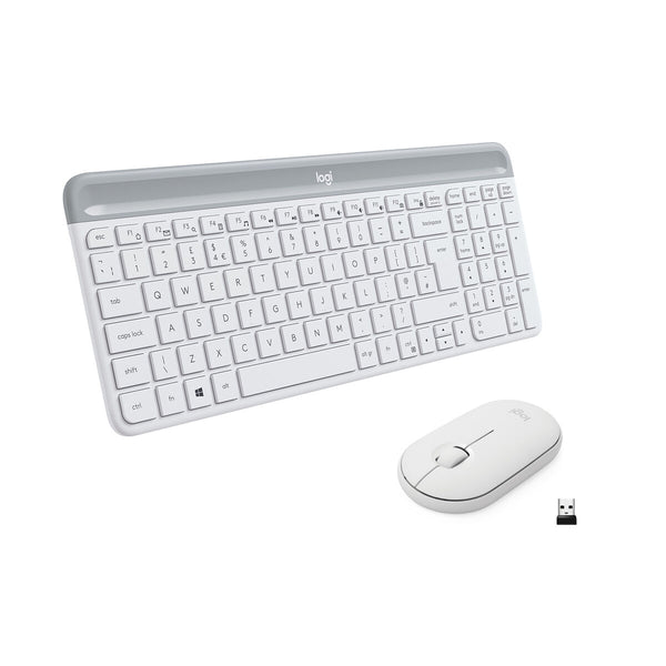 Keyboard and Mouse Logitech 920-009197 White Italian QWERTY-0