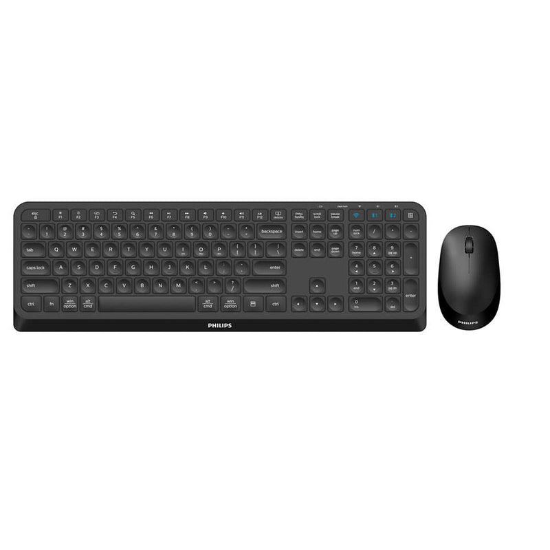 Keyboard and Mouse Philips SPT6407B/16 Black Qwerty US-1