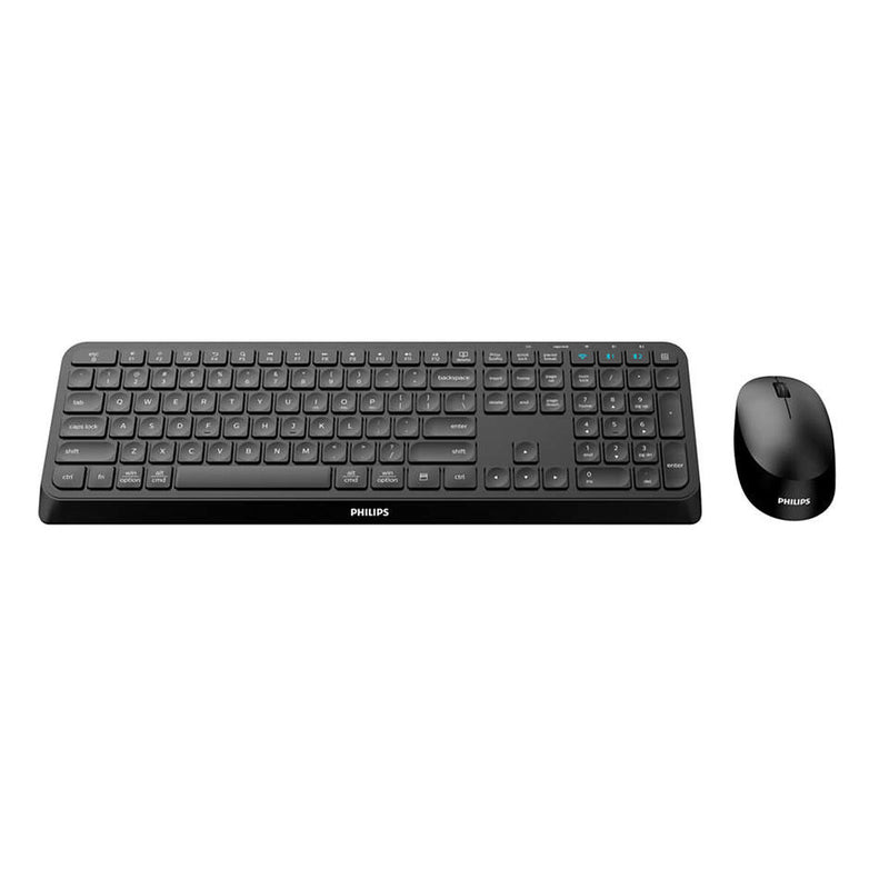 Keyboard and Mouse Philips SPT6407B/16 Black Qwerty US-2