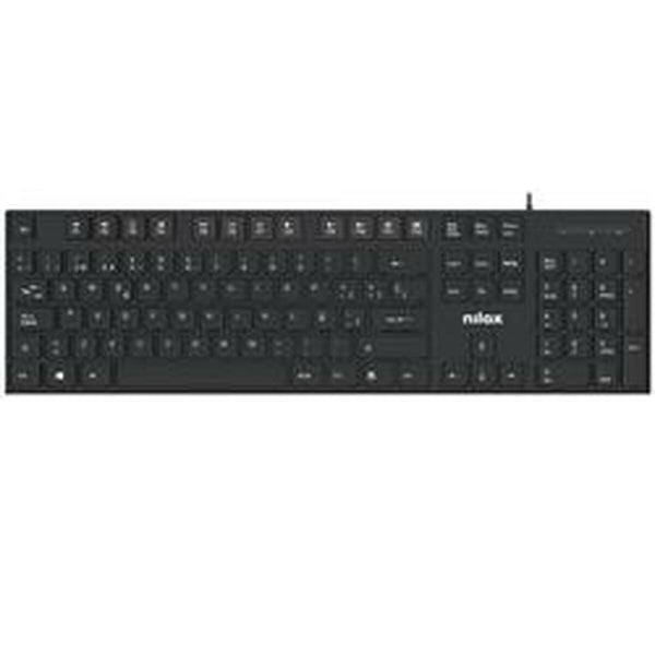 Keyboard Nilox NXKBE000012 Black Spanish Qwerty-0