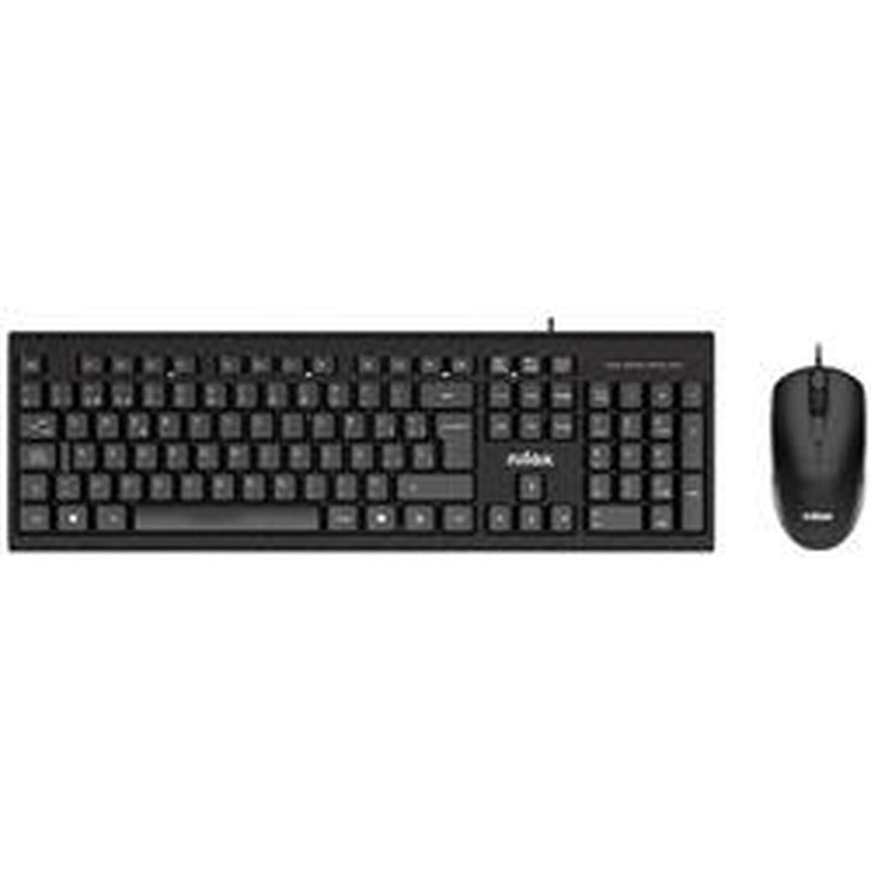 Keyboard and Mouse Nilox NXKME0011 Black Spanish Qwerty-0