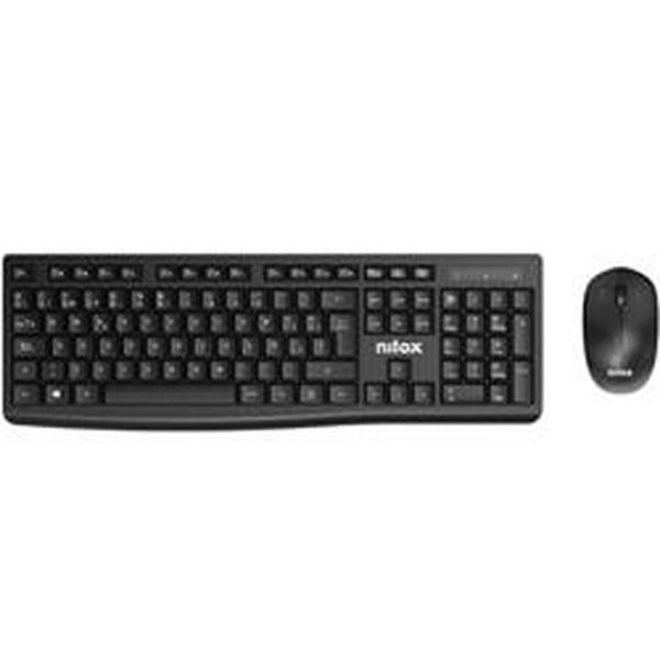 Keyboard and Mouse Nilox NXKMWE012 Black Spanish Qwerty-0