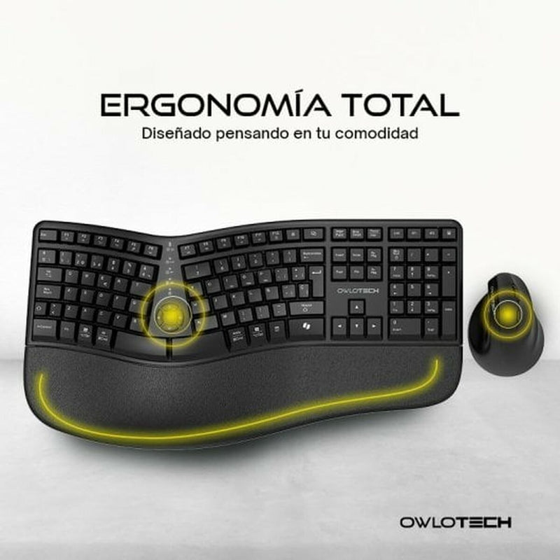 Keyboard and Mouse Owlotech EK500 Black-5