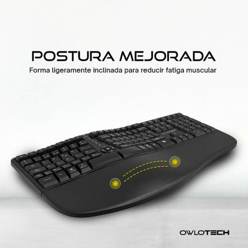 Keyboard and Mouse Owlotech EK500 Black-4