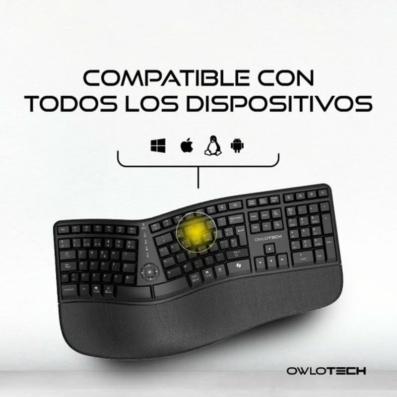 Keyboard and Mouse Owlotech EK500 Black-1