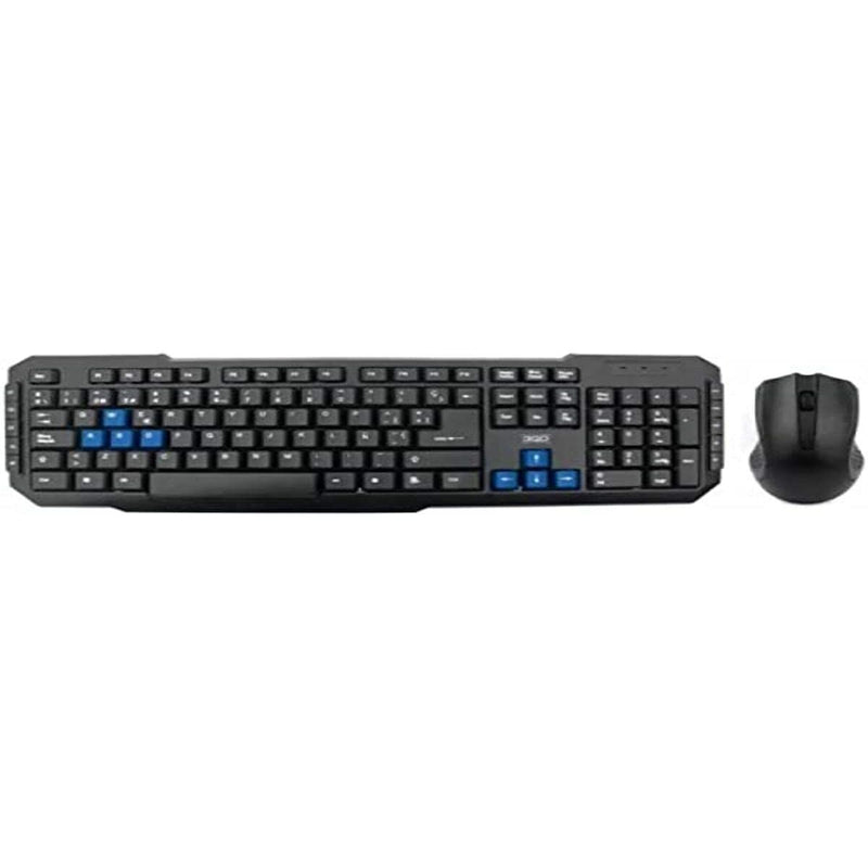 Keyboard and Mouse 3GO COMBODRILE2 Black Spanish Qwerty French-1