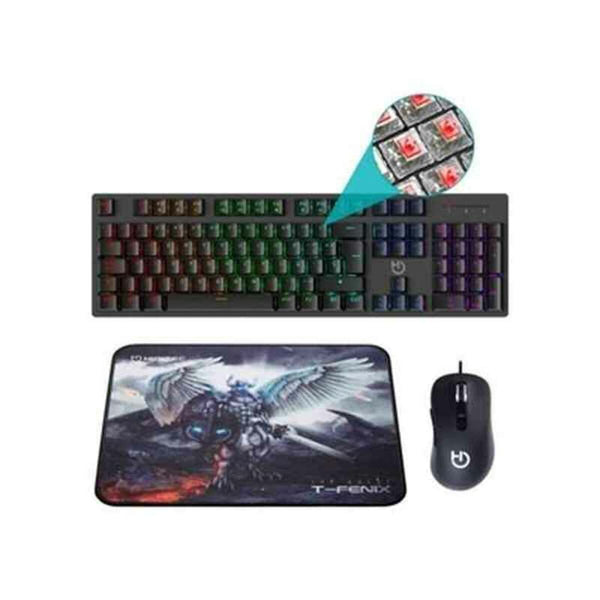 Keyboard with Gaming Mouse Hiditec PAC010026 Black-0