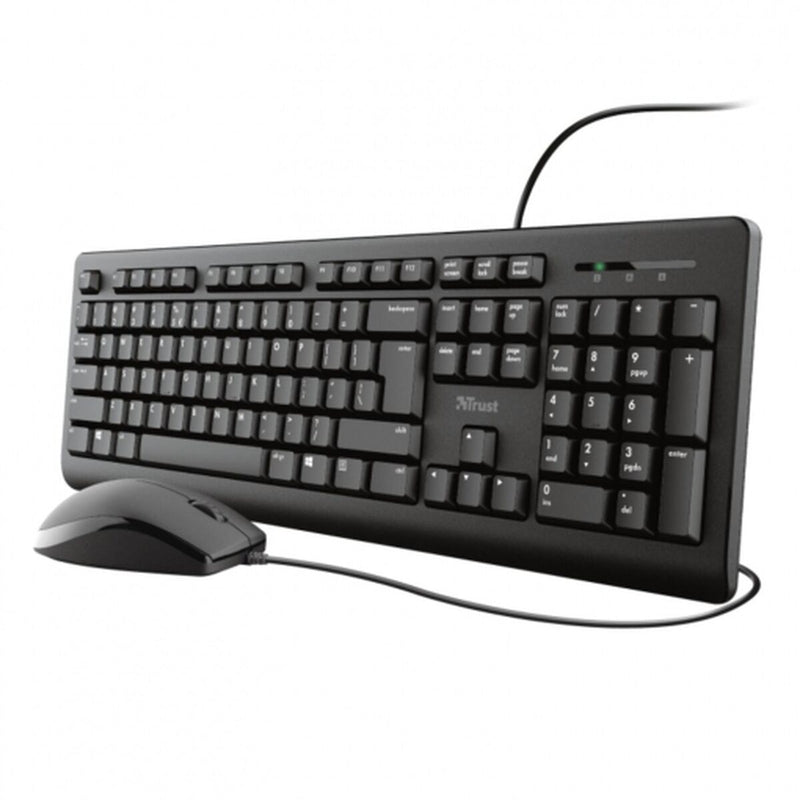 Keyboard and Mouse Trust Primo Black Spanish Qwerty QWERTY-0