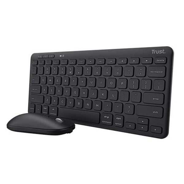 Keyboard and Mouse Trust 25061 Black Spanish Qwerty QWERTY-0