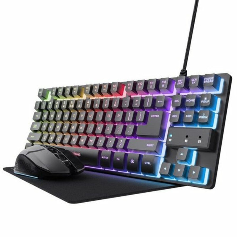 Keyboard with Gaming Mouse Trust GXT794 Spanish Qwerty-0