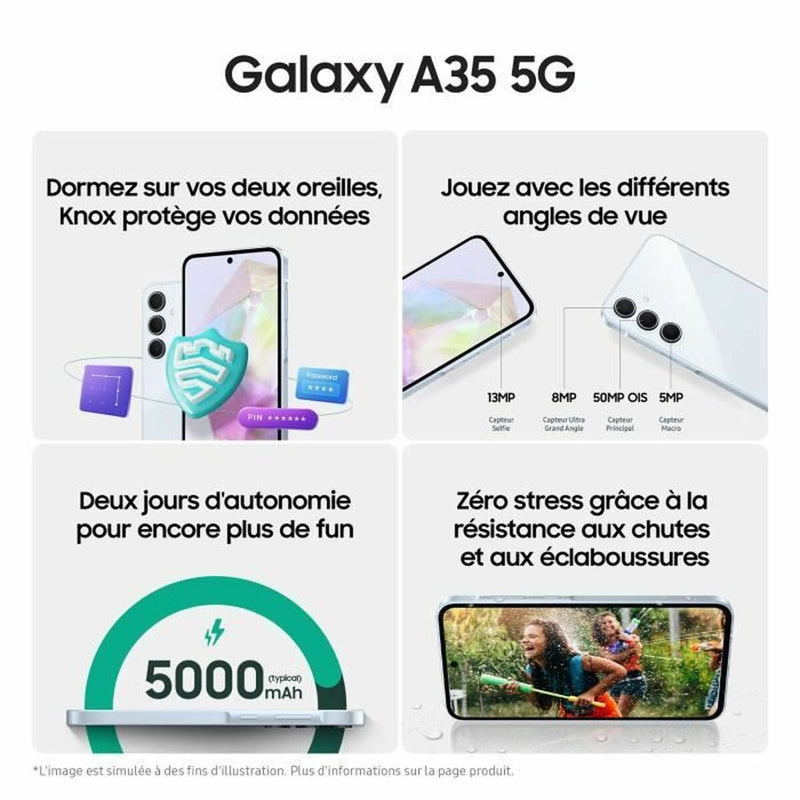 Smartphone Samsung Galaxy A35 Octa Core 6 GB RAM 128 GB Blue-3