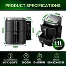 Comfy Nest CN-06177 – digitaalinen ilmakeitin kahdella korilla