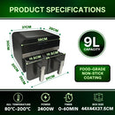 Comfy Nest CN-AFD45NB: 2400W musta digitaalinen ilmakeitin kaksoiskorilla – 9L