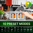 Comfy Nest CN-AFD45WS – 2400 W digitaalinen ilmakeitin, 2 ruostumatonta koria, ikkuna, 9 L