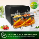 Comfy Nest CN-AFD45WS – 2400 W digitaalinen ilmakeitin, 2 ruostumatonta koria, ikkuna, 9 L