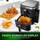 Comfy Nest CN-06184 – 2800W Kaksikori-ilmakeitin ikkunalla ja sivupaneelilla – 11L