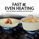 Herzberg HG-WDMRB15: 15-osainen keittiövälineistö graniittipinnoitteella ja puukahvoilla