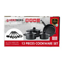 Herzberg 12 Pieces Stainless Steel Cookware Set