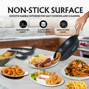 Herzberg HG-WDMRB15: 15-osainen keittiövälineistö graniittipinnoitteella ja puukahvoilla