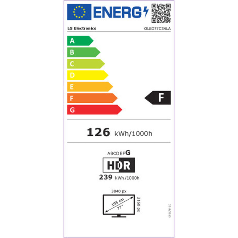 Smart TV LG OLED77C34LA.AEU 4K Ultra HD 77" HDR OLED-1