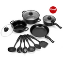 Herzberg 7-osainen keittiövälineistö marmoripinnoitetulla valuraudalla