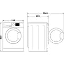 Whirlpool kuivaava pyykinpesukone FFWDD 1076258 SV EE